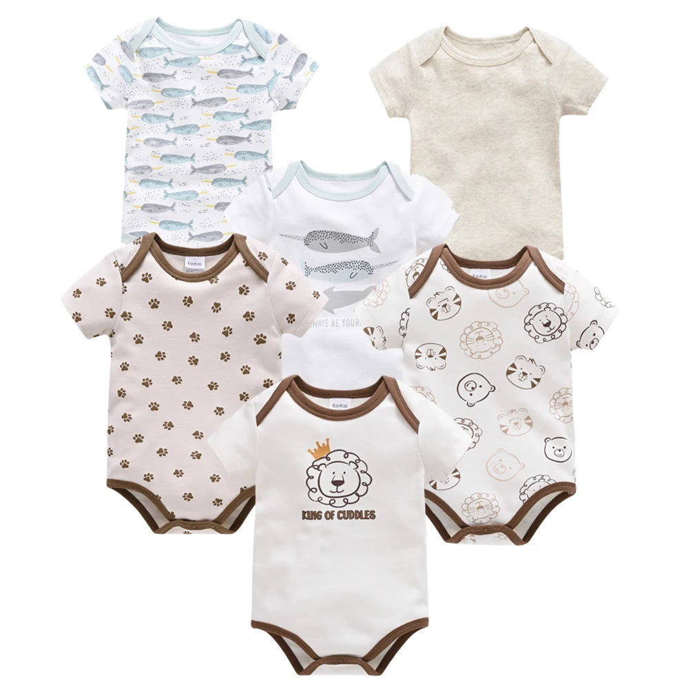 Kits 6 Pcs Baby Bodysuit Unisex