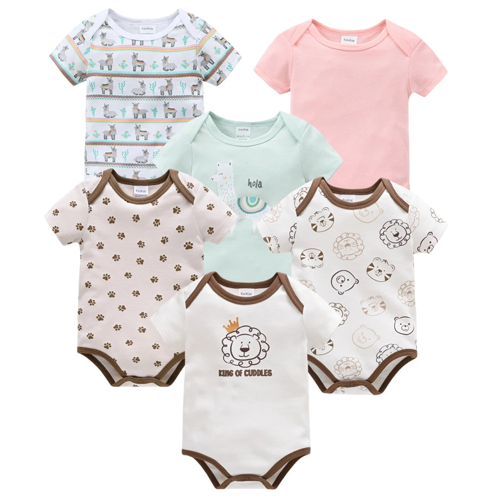 Kits 6 Pcs Baby Bodysuit Unisex