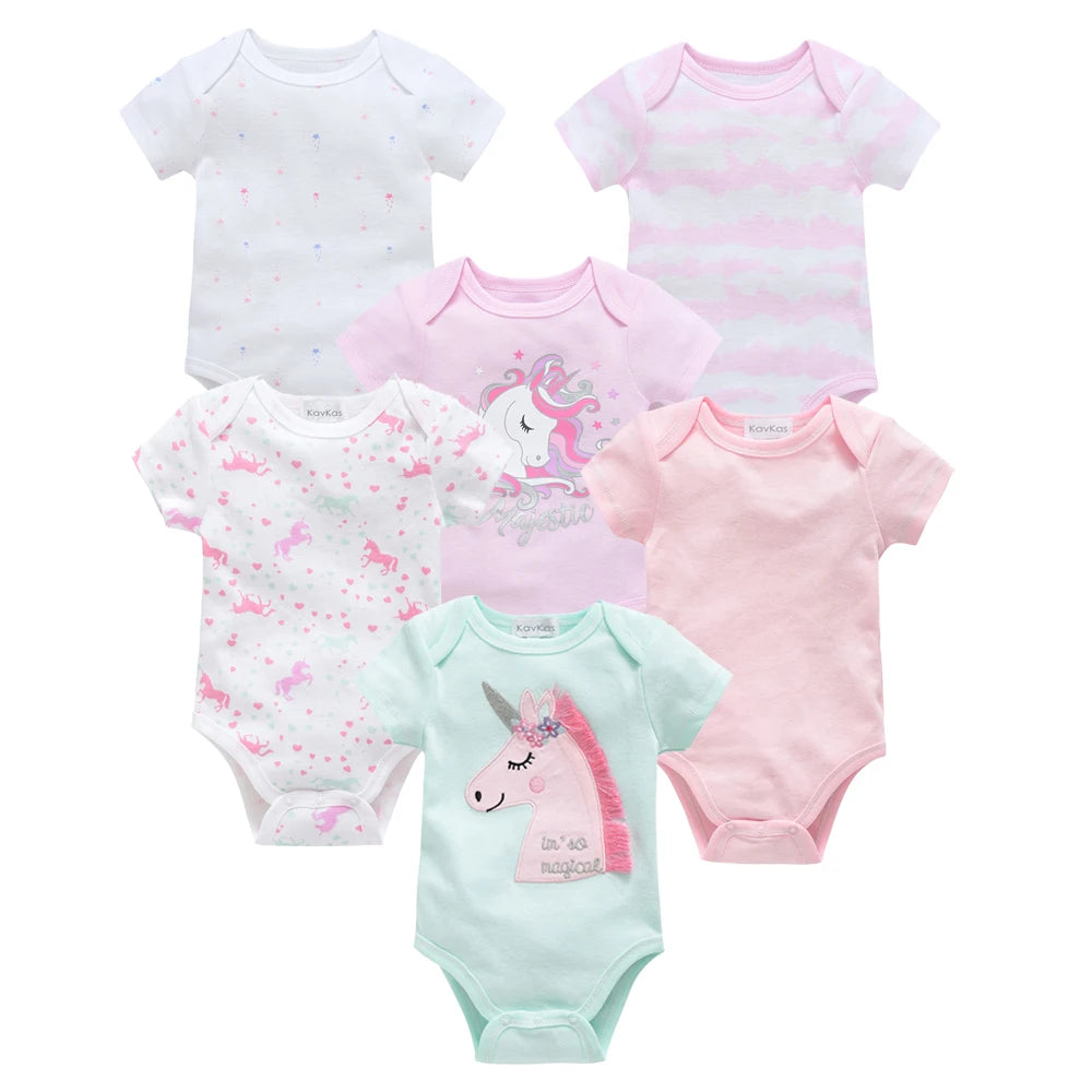 Kits 6 Pcs Baby Bodysuit Unisex