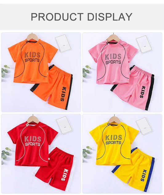 Conjunto de roupa infantil de verão