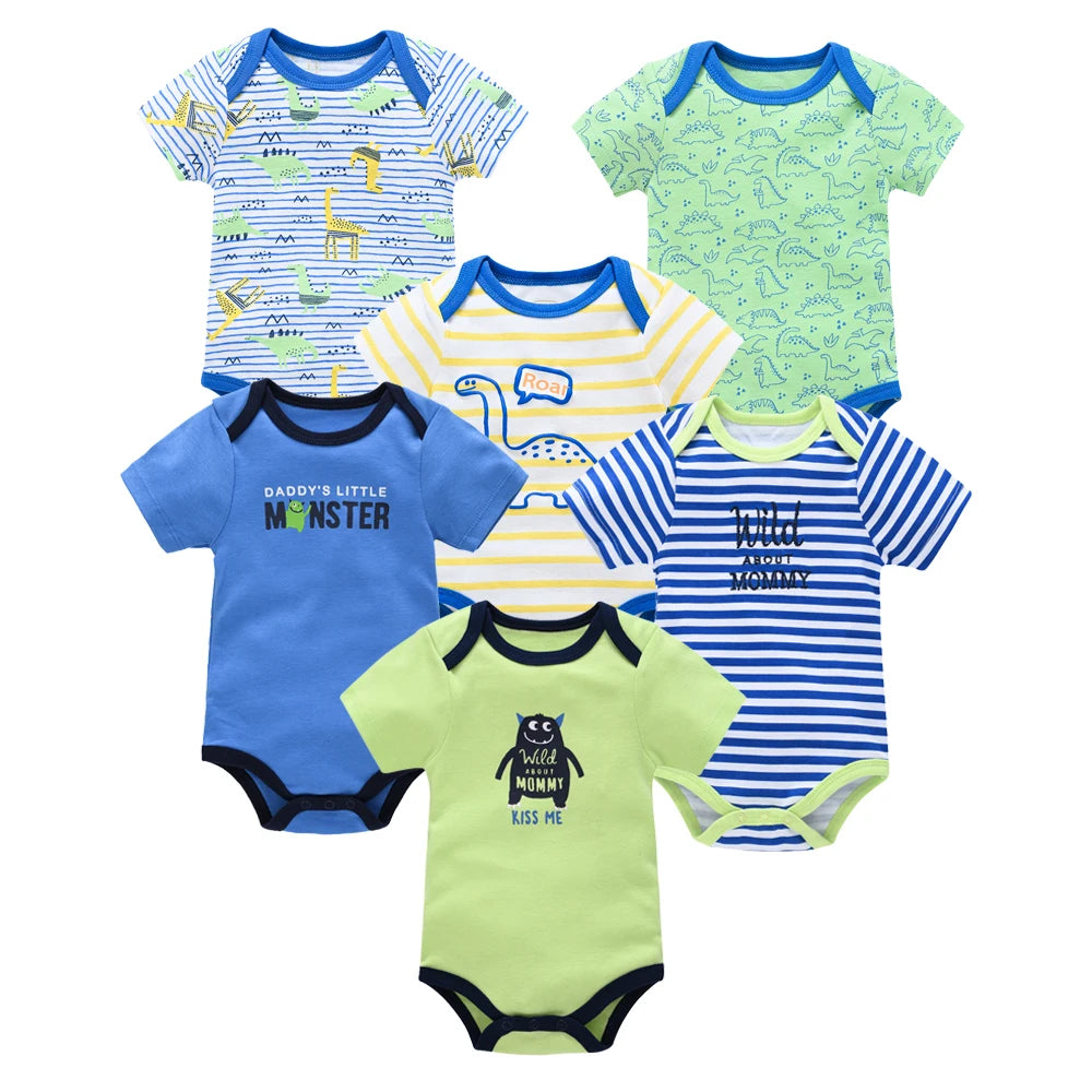 Kits 6 Pcs Baby Bodysuit Unisex
