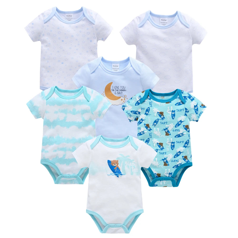Kits 6 Pcs Baby Bodysuit Unisex